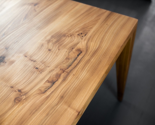 Esstisch Tischplatte Massivholz Rüster Ulme